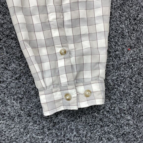Orvis Teal Shirt Button Checkered Roll-Tab Sleeves #2TK9 Shirt Size Large - Picture 2 of 8